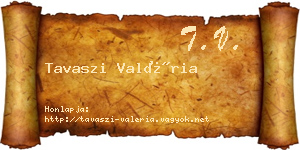 Tavaszi Valéria névjegykártya